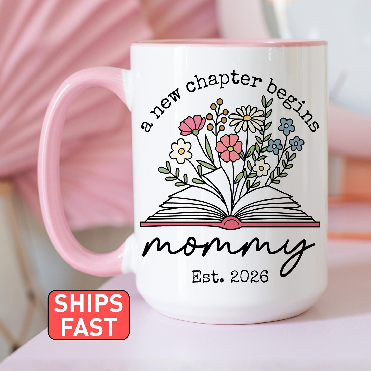 Personalized Mommy Mug, New Mama Gift, Book lover Mom Gift, Promoted to Mama Gift, Mama to Be Gift, New Mama Pregnancy Announcement Gift