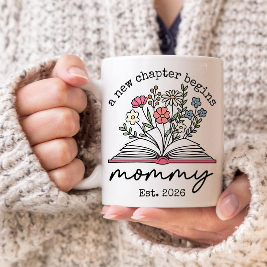Personalized Mommy Mug, New Mama Gift, Book lover Mom Gift, Promoted to Mama Gift, Mama to Be Gift, New Mama Pregnancy Announcement Gift