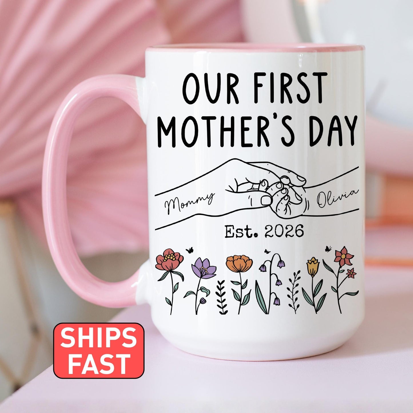 First Mother's Day Mug, Personalized New Mom Mug, First Time Mom Mug, Gift For New Mama, 1st Mother's Day Gift, Custom New Mom Present