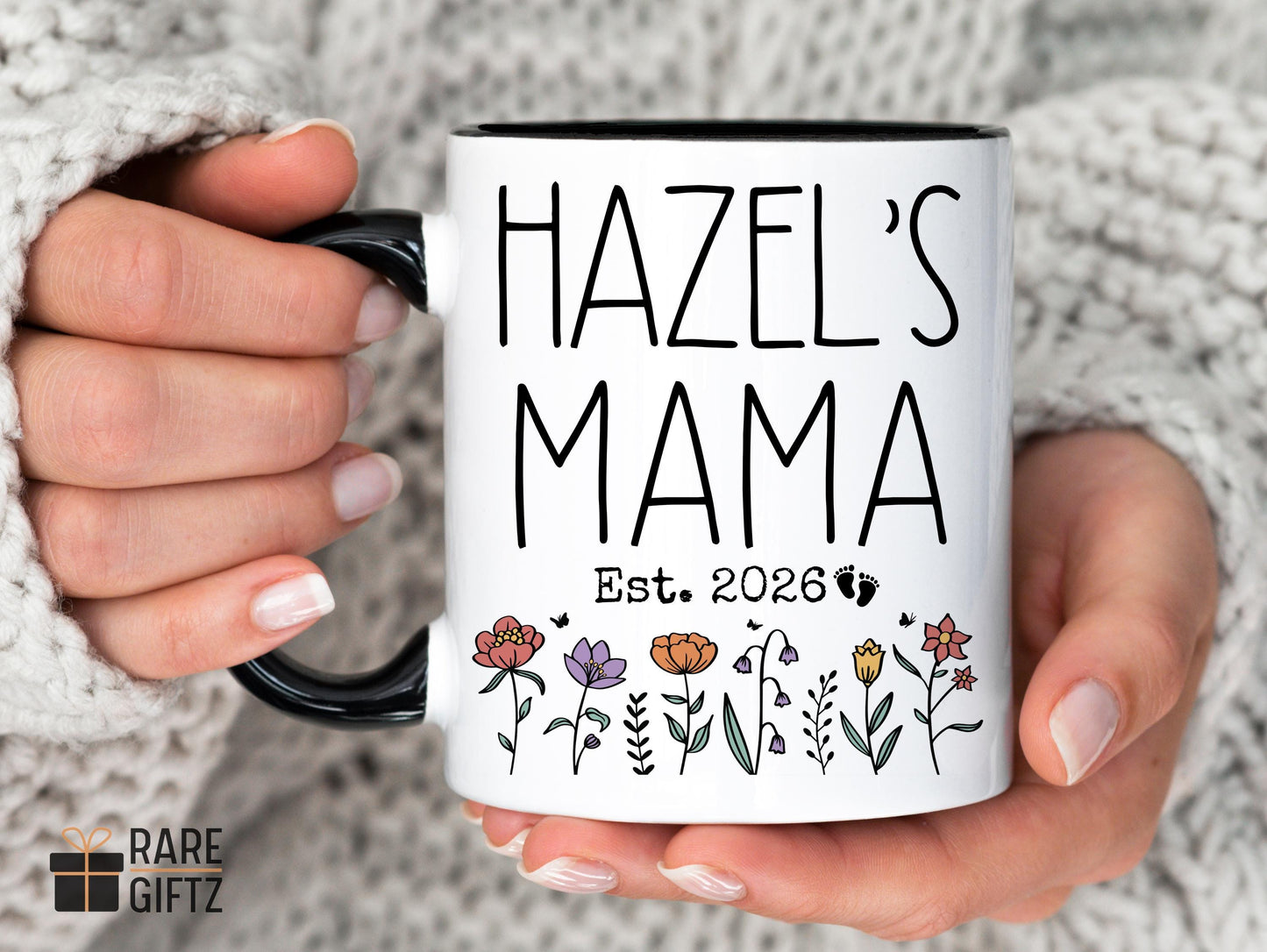 Mama Baby Name Mug, Personalized Mama Est Gift, New Mama Mug, Mama Est Mother's Day Gift, 1st Time Mama Est Present, Custom new mama Present