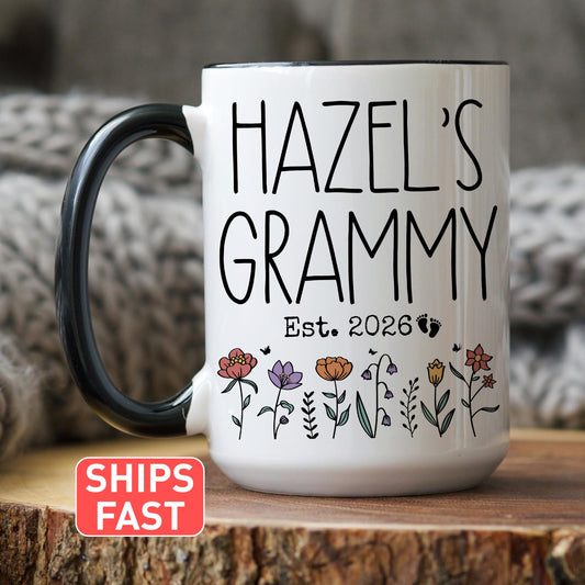 First Time Grammy Mug, New Grammy Baby Name Gift, First Grandchild Mug, Personalized new Grammy Present, First Mothers day Grammy Mug