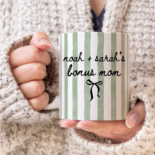 Bonus Mom Mug, Personalized Step Mom Gift, Custom Gifts for Step Mother, Gift from Kids, Bonus Mom Mother's day, Second Mom Present