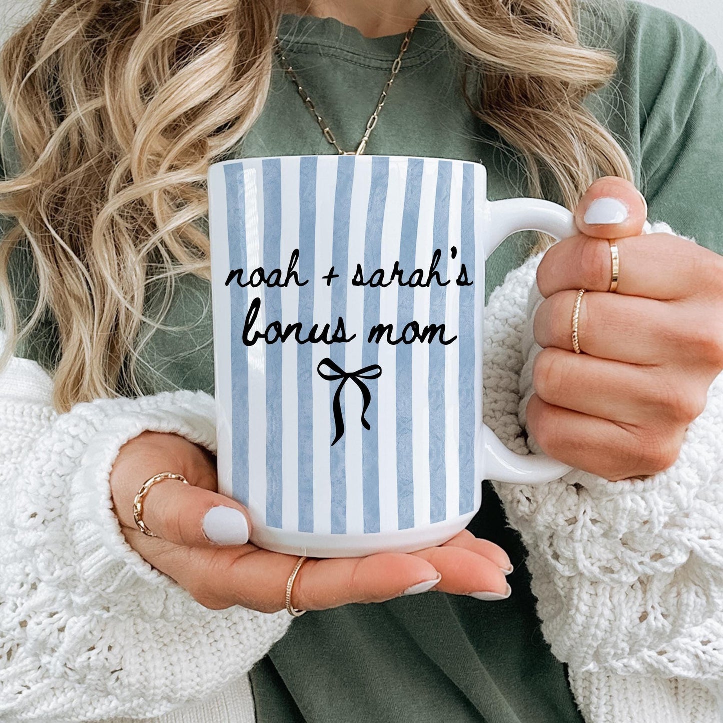 Bonus Mom Mug, Personalized Step Mom Gift, Custom Gifts for Step Mother, Gift from Kids, Bonus Mom Mother's day, Second Mom Present