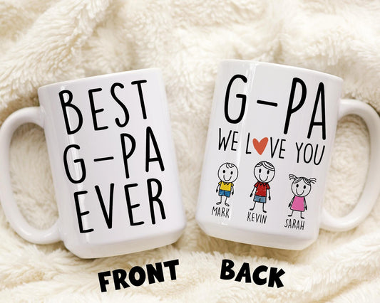 G-pa Mug, Personalized G-pa Gift, G-pa Father's day Mug, Gift For G-pa from Grandkids, Custom G-pa Grandkids Names Mug, Personalized G-pa