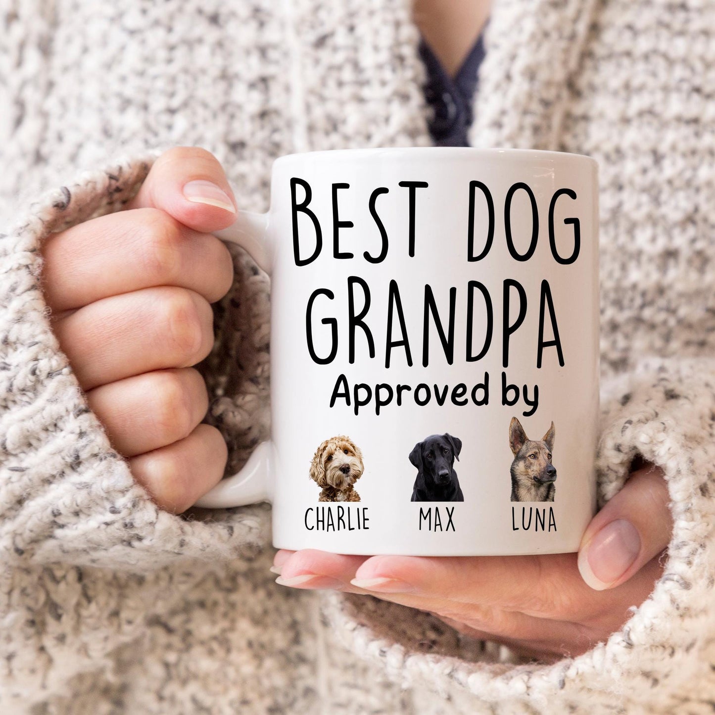 Dog Grandpa Mug, Personalized Dog Grandpa Mug, Dog Grandfather Mug, Dog Papa Grand Paw Mug, Dog Grandpaw Gift, Dog Poppy Pepaw Papaw Gift