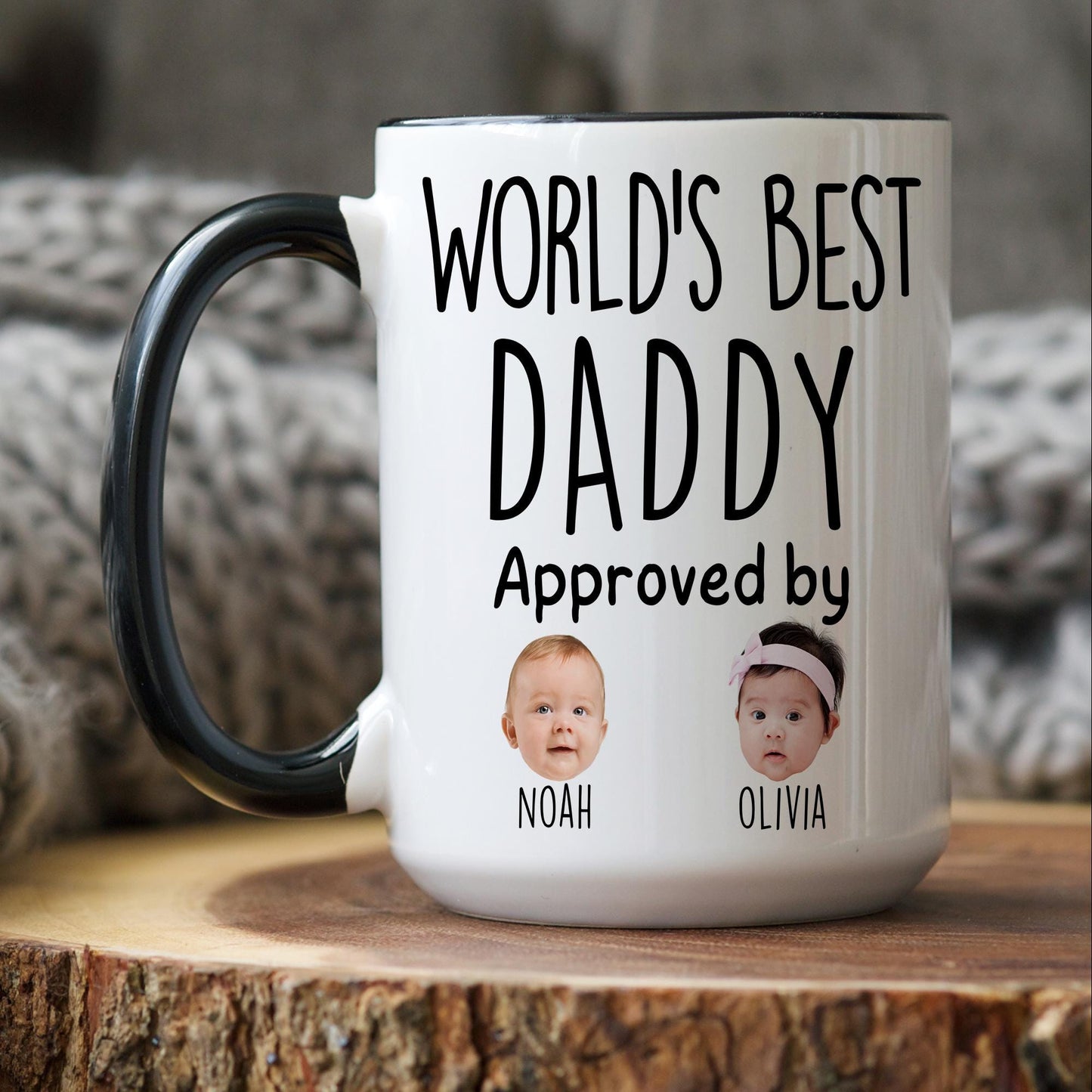 Daddy Gift, Personalized Daddy Mug, Daddy Baby Face Mug, Custom Daddy Baby Mug, Gift for Daddy from Kid Children, Daddy Father's day Photo