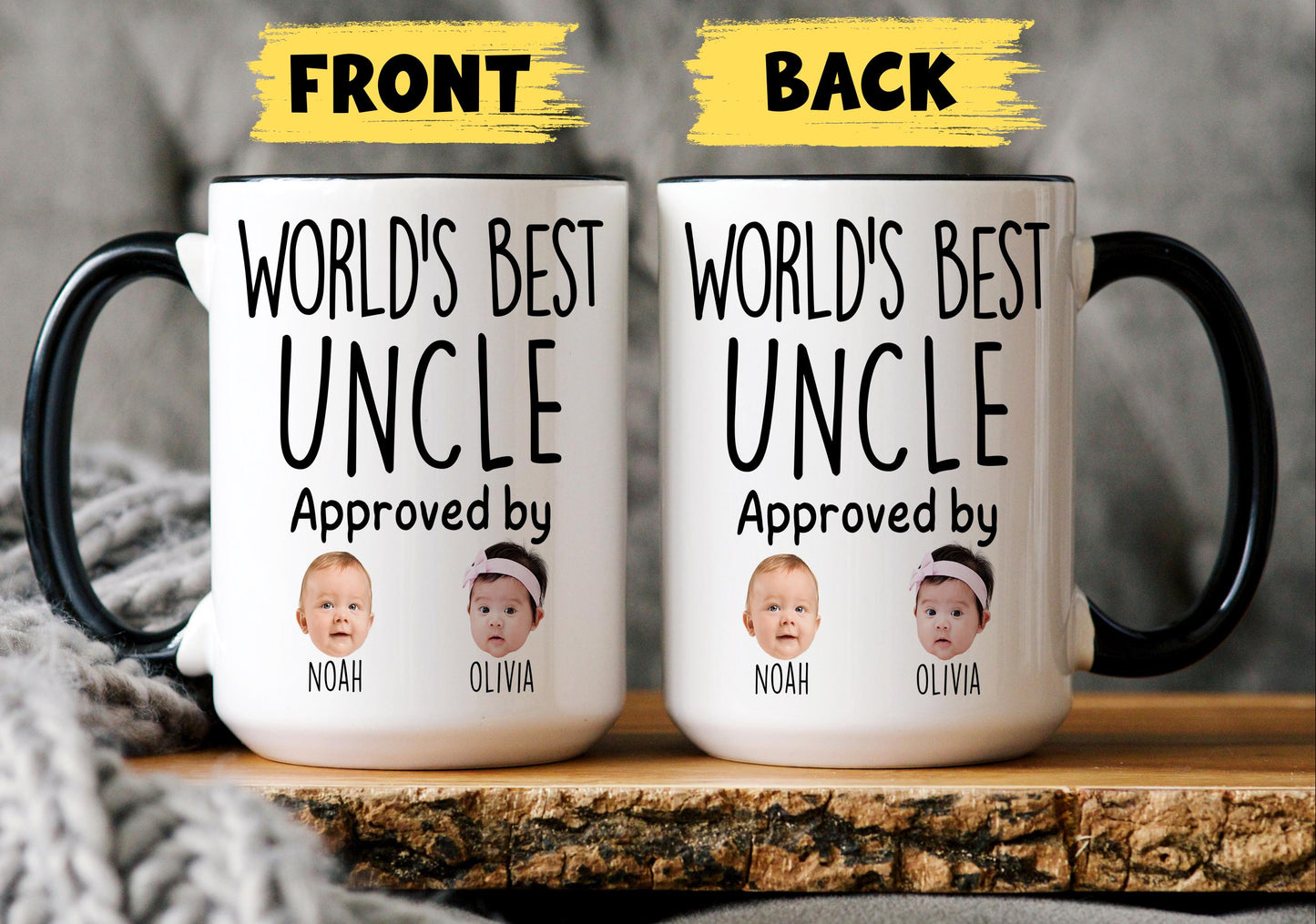 Best Uncle Mug, Personalized Uncle Gift, Uncle Baby Photo Mug, Uncle Mug from Niece Nephew, Custom Uncle Birthday Mug, Uncle Fathers day Mug
