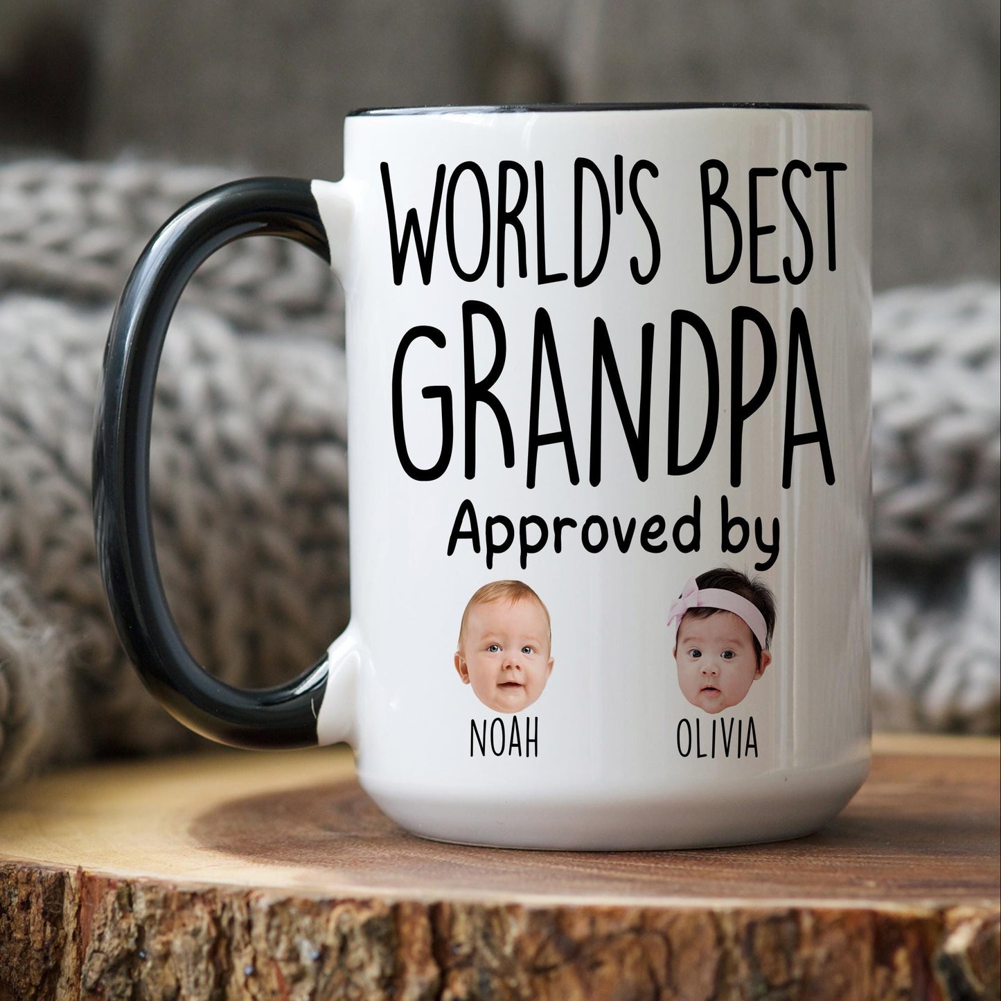 Grandpa Gift, Personalized Grandpa Mug, Custom Grandpa Gift, Grandpa Gift from grandkids, Grandpa Baby Photo Mug, Best Grandpa Birthday Mug