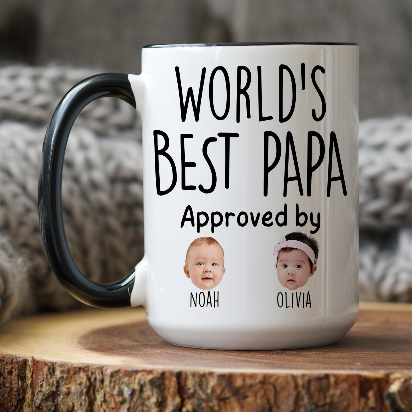 Papa Gift, Personalized Papa Mug, Custom Papa Gift, Papa Gift from grandkids, Papa Baby Photo Mug, Best Papa Birthday Mug, Papa Christmas