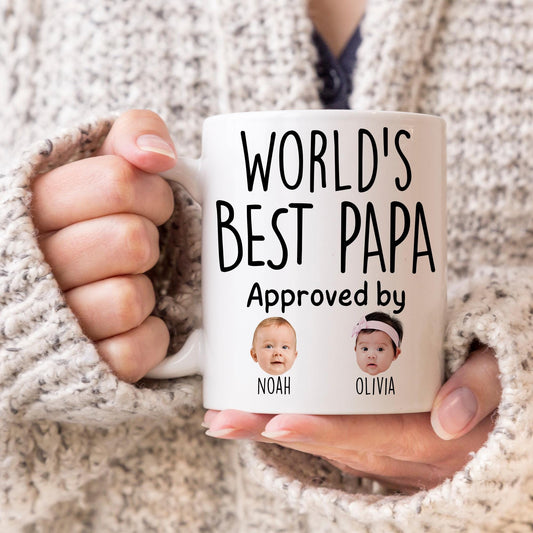 Papa Gift, Personalized Papa Mug, Custom Papa Gift, Papa Gift from grandkids, Papa Baby Photo Mug, Best Papa Birthday Mug, Papa Christmas