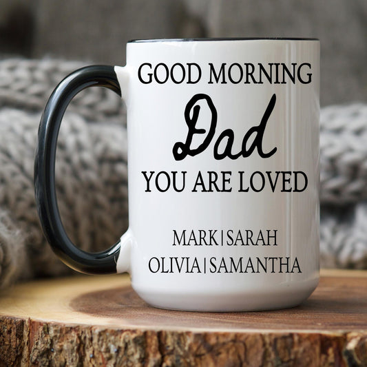 Dad Mug, Personalized Dad gift, Custom Dad mug with Kids Names, Dad Father's day Gift, Dad Birthday from children, Dad Gift from Daughter