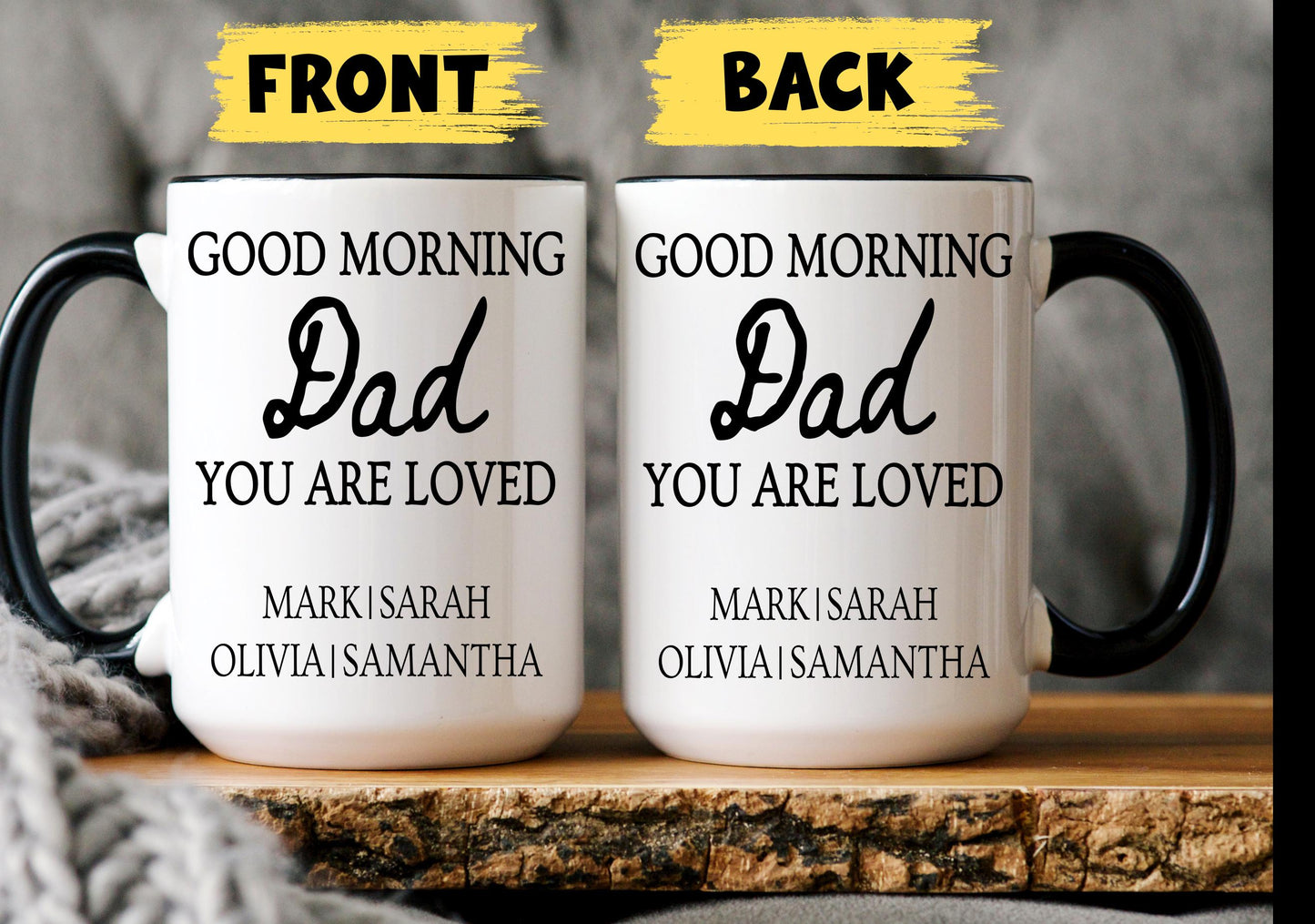Dad Mug, Personalized Dad gift, Custom Dad mug with Kids Names, Dad Father's day Gift, Dad Birthday from children, Dad Gift from Daughter