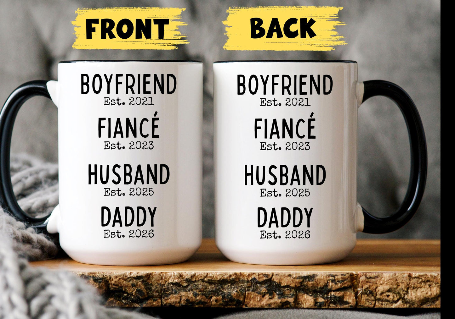 Dad Pregnancy Announcement Mug, Father Baby Reveal Mug, Custom New Father Gift, First Time Daddy Mug, 1st Time Daddy Mug, Dad To be Gift