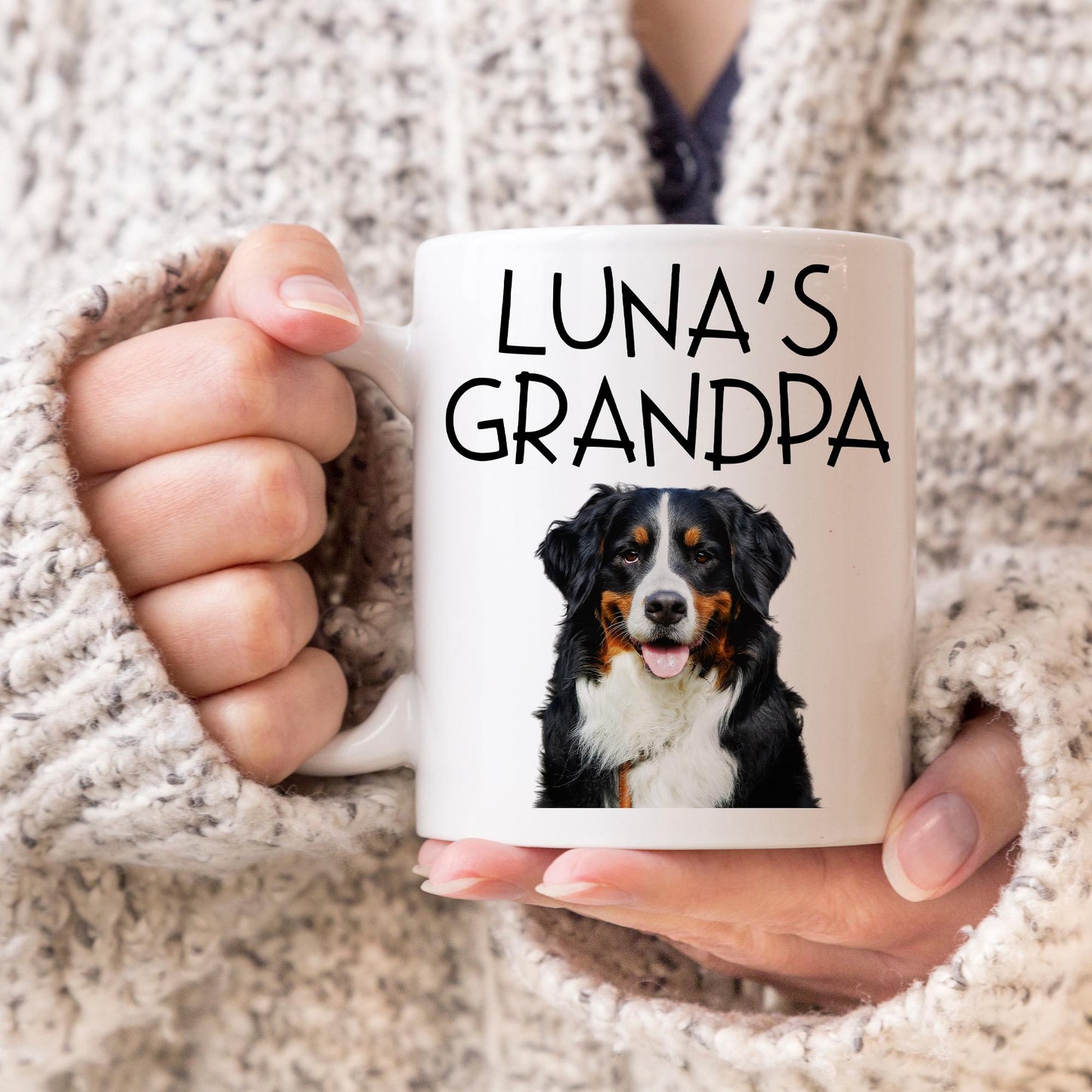 Dog Grandpa Photo Mug, Custom Dog Grandpa Gift, Dog Papa  Mug, Custom Grandpaw Mug, Dog Grandpaw Gift, Dog Grandfather Mug, Dog Photo Gift