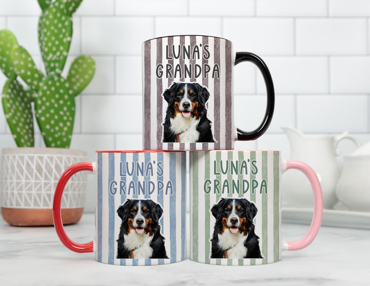 Dog Grandpa Photo Mug, Personalized Dog Photo Grandpa Gift, Dog Papa Photo Mug, Custom Grandpaw Mug, Dog Grandpaw Gift, Dog Grandfather Mug