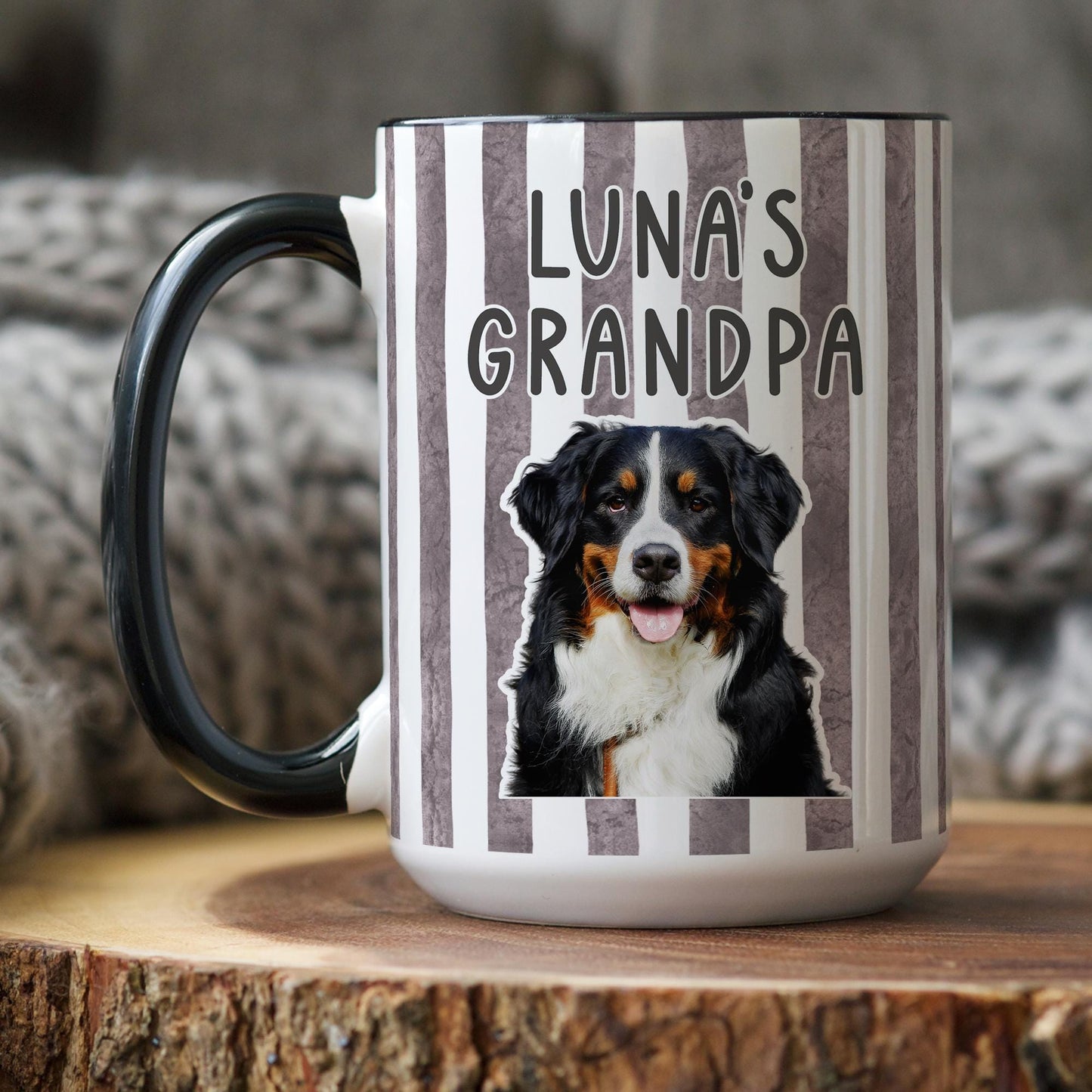 Dog Grandpa Photo Mug, Personalized Dog Photo Grandpa Gift, Dog Papa Photo Mug, Custom Grandpaw Mug, Dog Grandpaw Gift, Dog Grandfather Mug