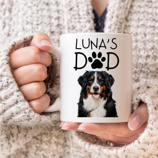 Dog Dad Mug, Personalized Dog Mug, Dog Dad Gift, Dad Gift from Dog, Dad Dog Coffee Mug, Dad Dog Photo Gift, Pet Photo Name Mug,  Daddy Dog