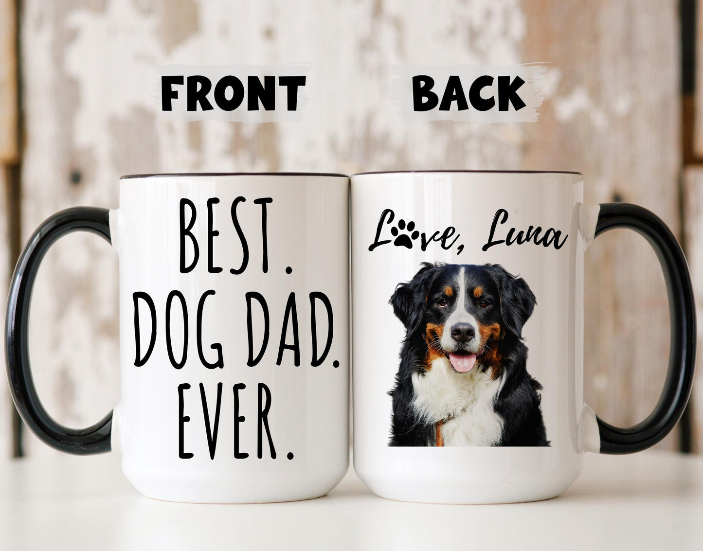 Personalized Dog Dad Gift, Best Dog Dad Ever Mug, Funny Dog Dad, Funny Fathers Day Gift, Dog Photo Dad Gift, Custom Dog Dad, Dog Names Mug