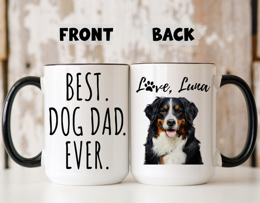 Personalized Dog Dad Gift, Best Dog Dad Ever Mug, Funny Dog Dad, Funny Fathers Day Gift, Dog Photo Dad Gift, Custom Dog Dad, Dog Names Mug