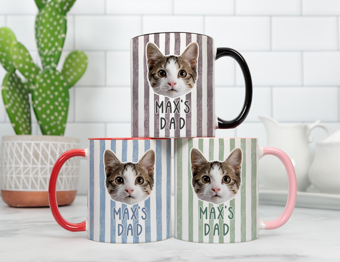 Custom Cat Dad Mug, Cat Dad Gift For Cat Owner, Cat Dad Photo Mug, Cat Daddy Mug, Mug For Dad, Cat Lover Mug, Cat Dad Appreciation Present