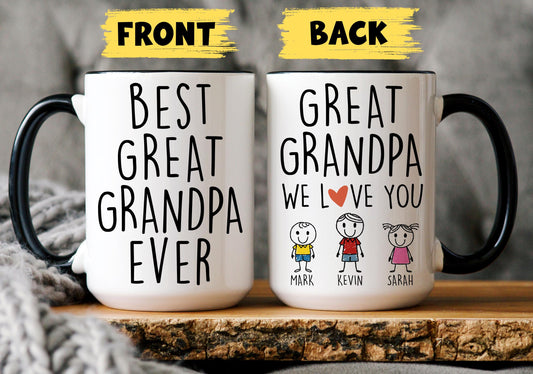 Great Grandpa Mug, Personalized Great Grandpa Gift, Great-Grandpa Birthday Father's Day Gift, Great Grandfather Mug, Great Grandpa Christmas