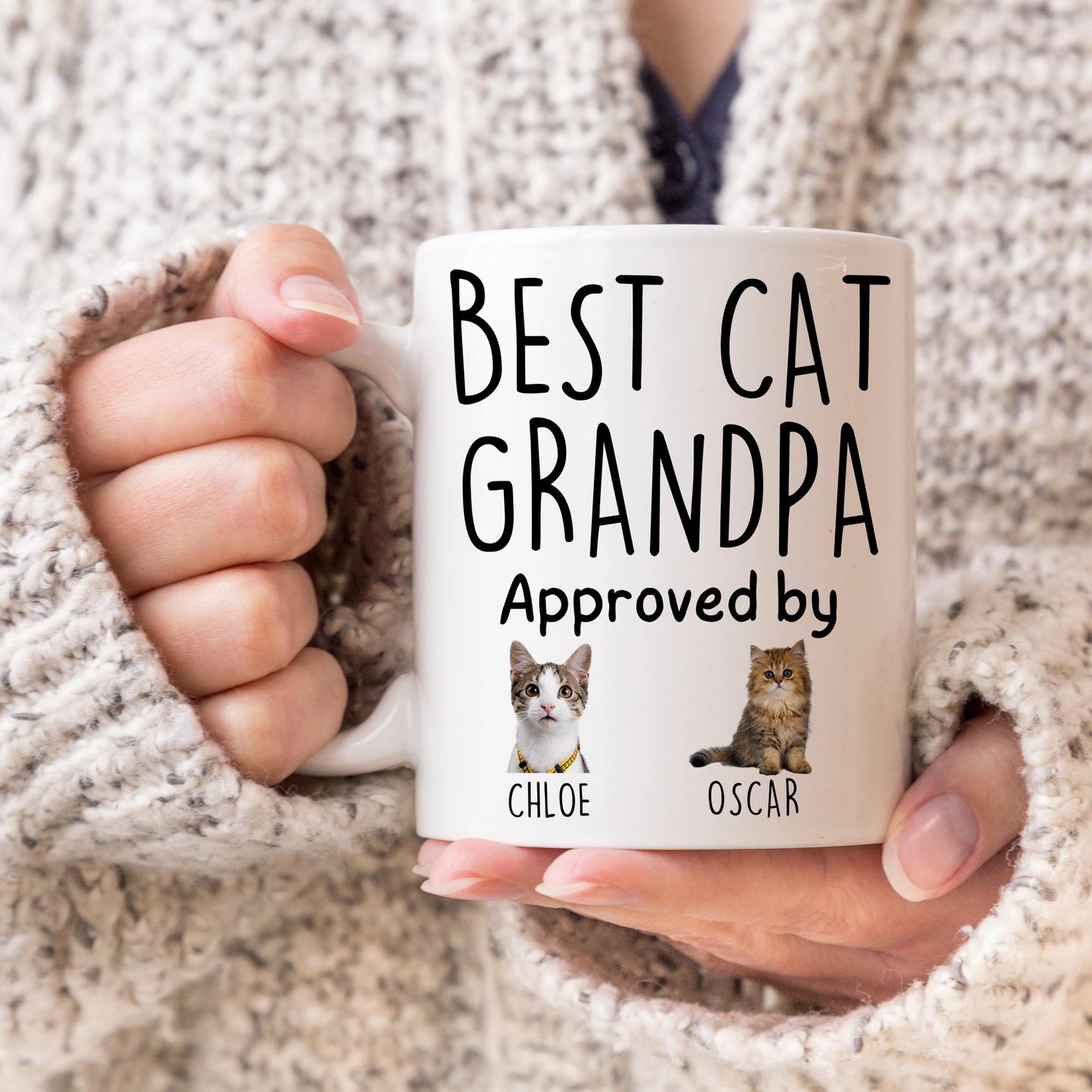 Cat Grandpa Mug, Personalized Cat Grandpa Mug, Cat Grandfather Mug, Cat Papa Grand Paw Mug, Cat Grandpaw Gift, Cat Poppy Pepaw Papaw Gift