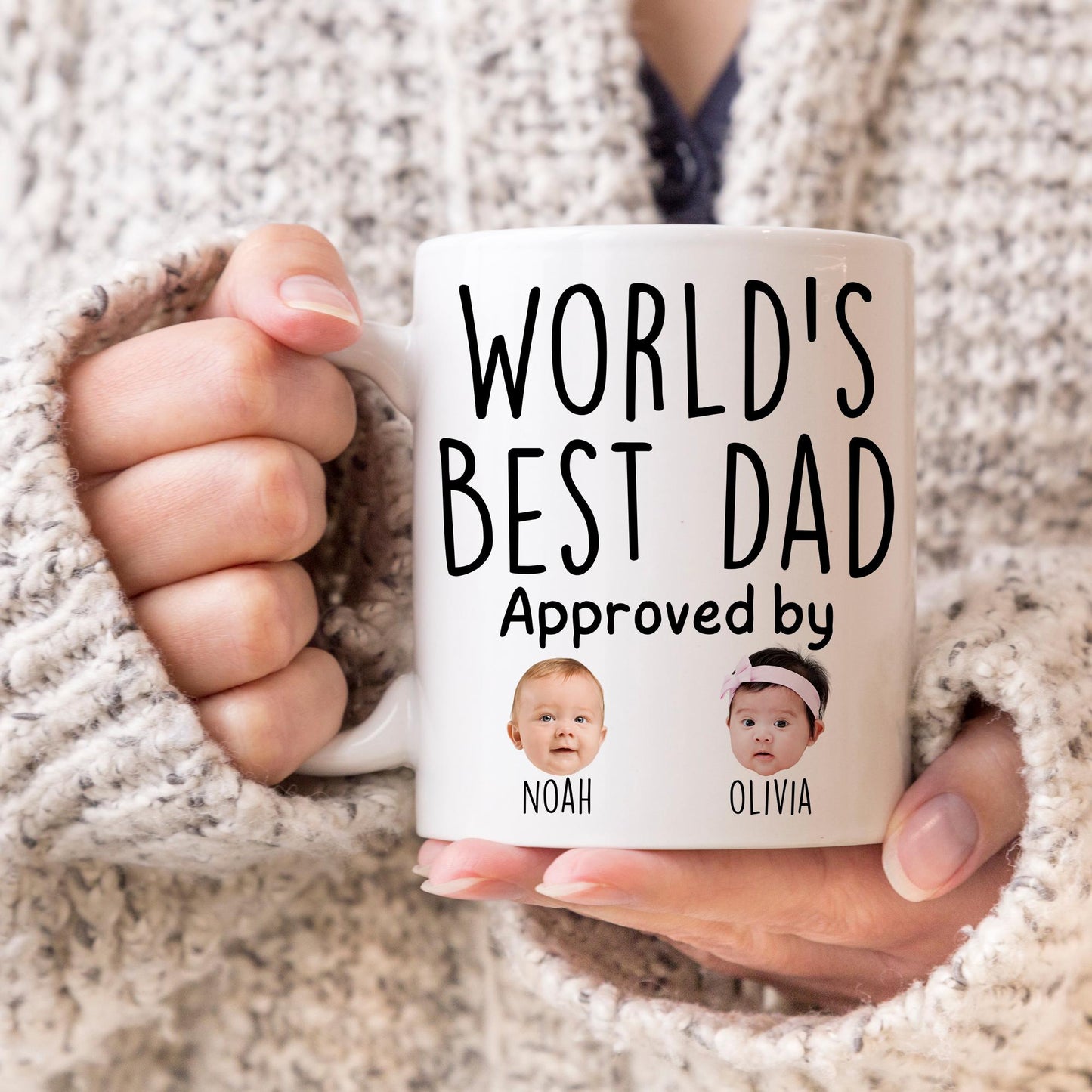 Dad Gift, Personalized Dad Mug, Dad Baby Face Mug, Custom Dad Baby Mug, Gift for dad from Kids Children, Dad Father's day, Dad Photo Mug