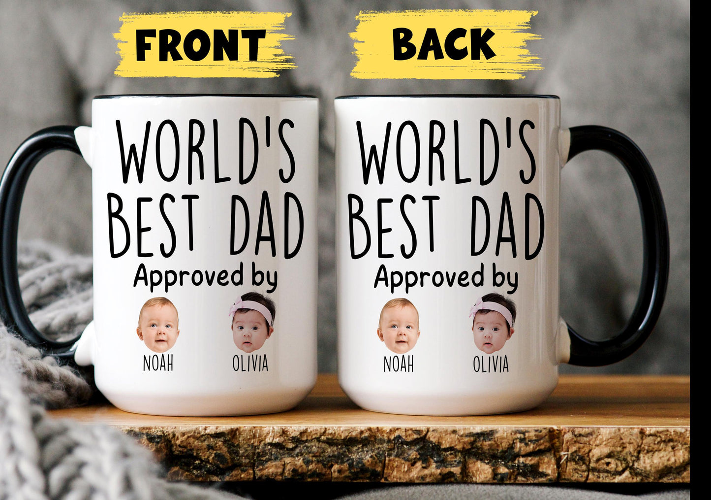Dad Gift, Personalized Dad Mug, Dad Baby Face Mug, Custom Dad Baby Mug, Gift for dad from Kids Children, Dad Father's day, Dad Photo Mug