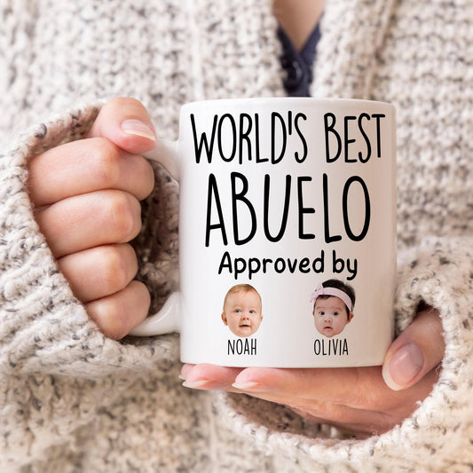 Abuelo Gift, Personalized Abuelo Mug, Custom Abuelo Gift, Abuelo Gift from grandkids, Abuelo Baby Photo Mug, Best Abuelo Birthday Mug