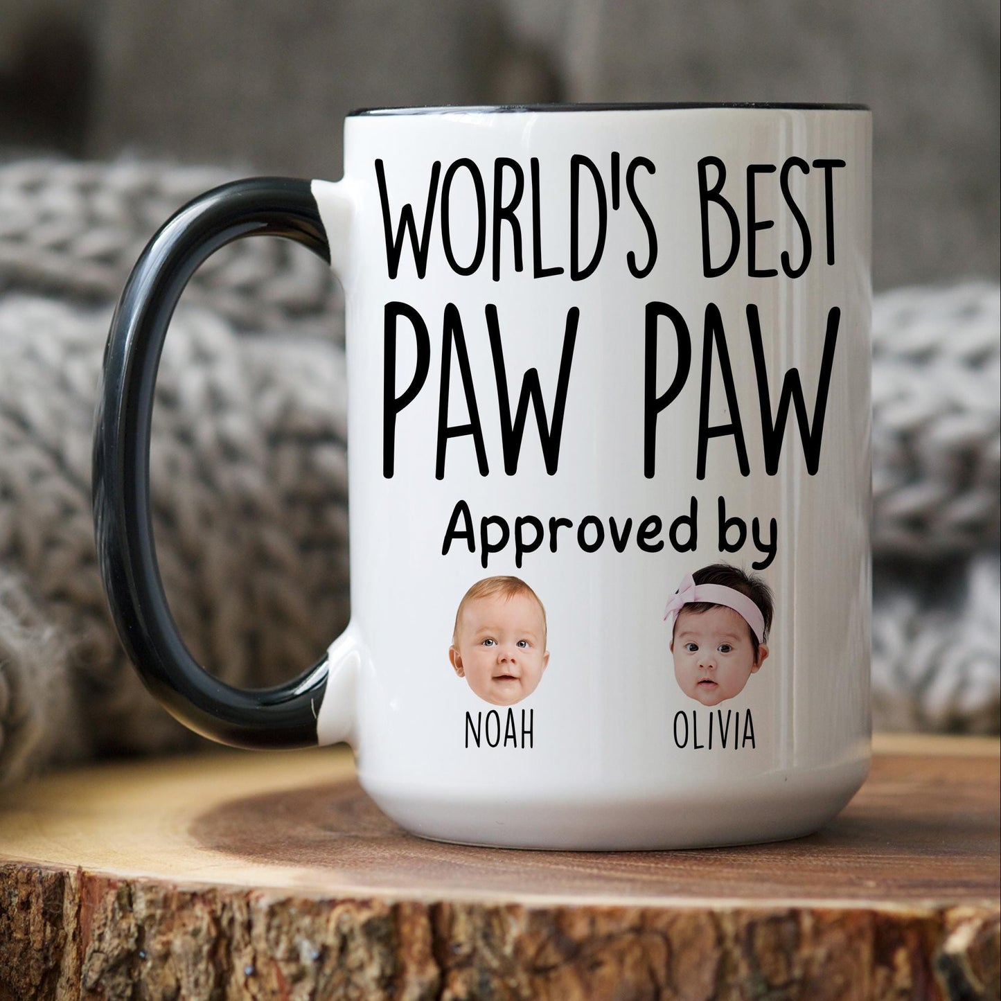 Paw Paw Gift, Personalized Paw Paw Mug, Custom Paw Paw Gift, Paw Paw Gift from grandkids, Paw Paw Baby Photo Mug, Best Paw Paw Birthday Mug