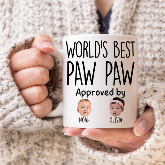 Paw Paw Gift, Personalized Paw Paw Mug, Custom Paw Paw Gift, Paw Paw Gift from grandkids, Paw Paw Baby Photo Mug, Best Paw Paw Birthday Mug