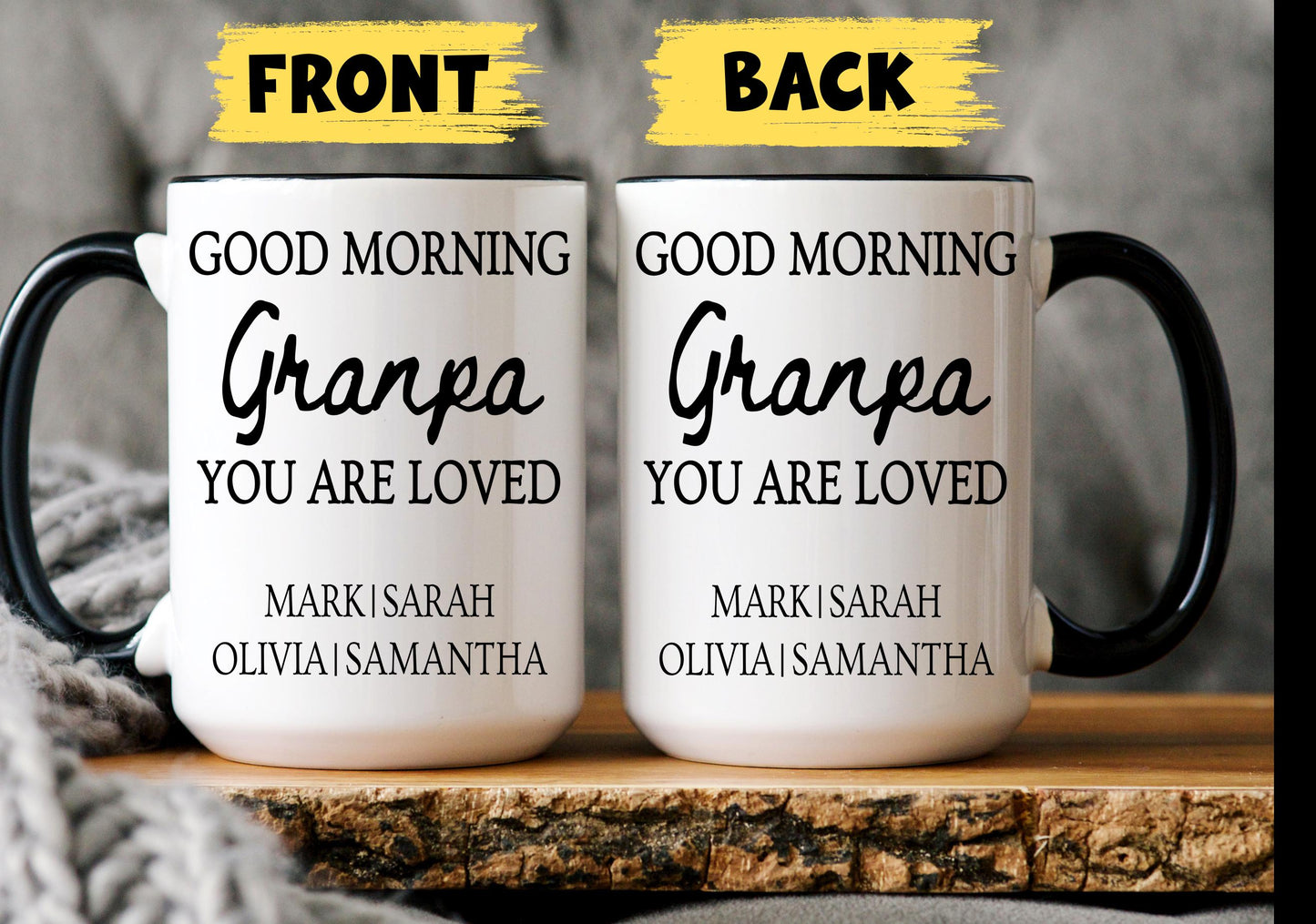 Grandpa Mug, Personalized Grandpa gift, Custom Grandpa mug with Grandkids Names, Grandpa Father's day Gift, Grandpa Birthday grandchildren