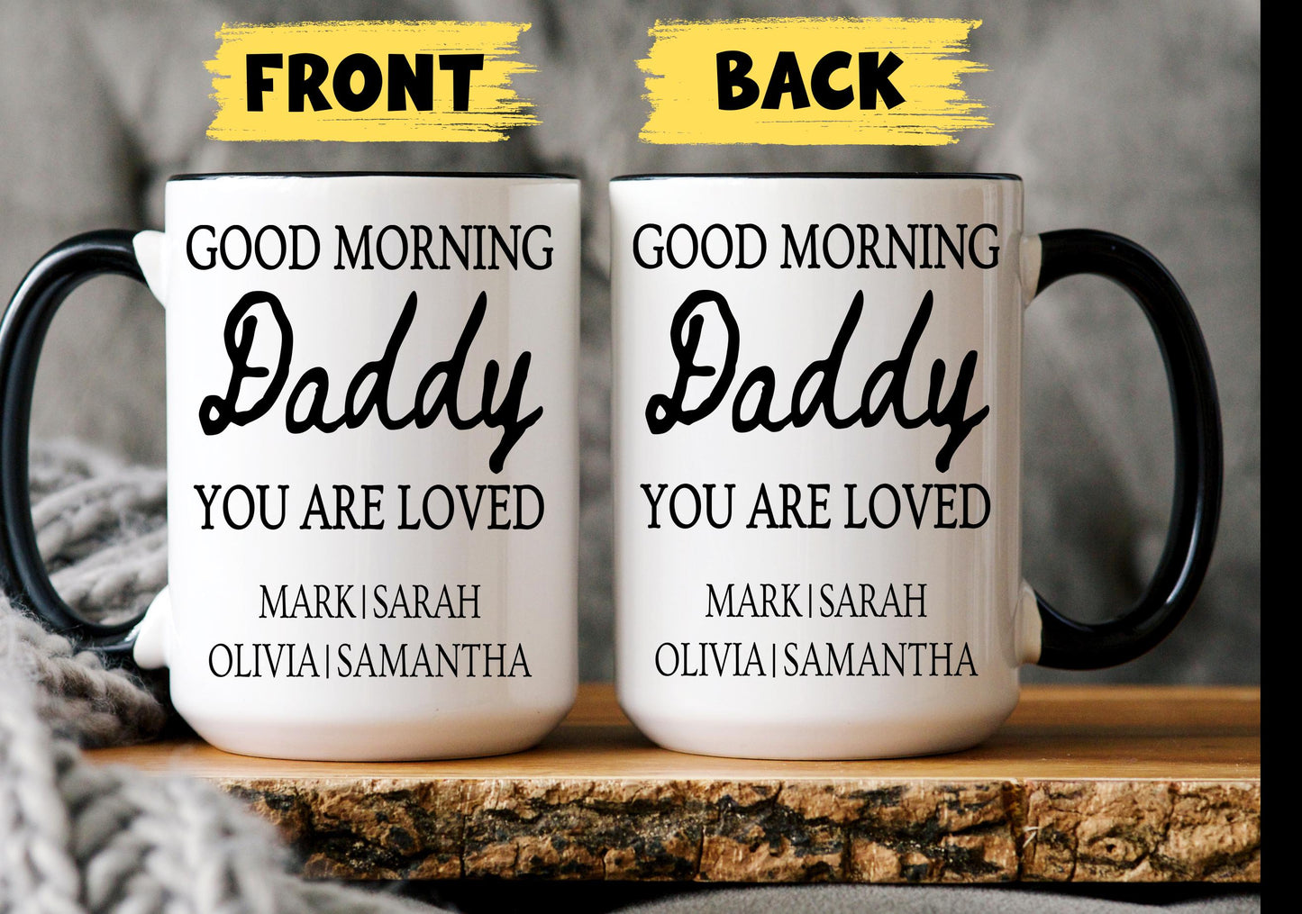 Daddy Mug, Personalized Daddy gift, Custom Daddy mug with Kids Names, Daddy Father's day Gift, Daddy Birthday children, Daddy Gift Daughter