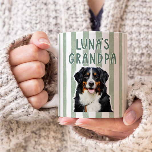 Dog Grandpa Photo Mug, Personalized Dog Photo Grandpa Gift, Dog Papa Photo Mug, Custom Grandpaw Mug, Dog Grandpaw Gift, Dog Grandfather Mug
