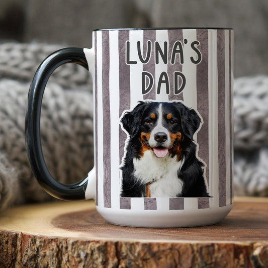 Dog Dad Photo Mug, Personalized Dog Dad Gift, Pet Name Photo Mug, Dad Gift from Dog, Photo Daddy Mug, Dog Dad Father's day Gift, Pet Dad Mug