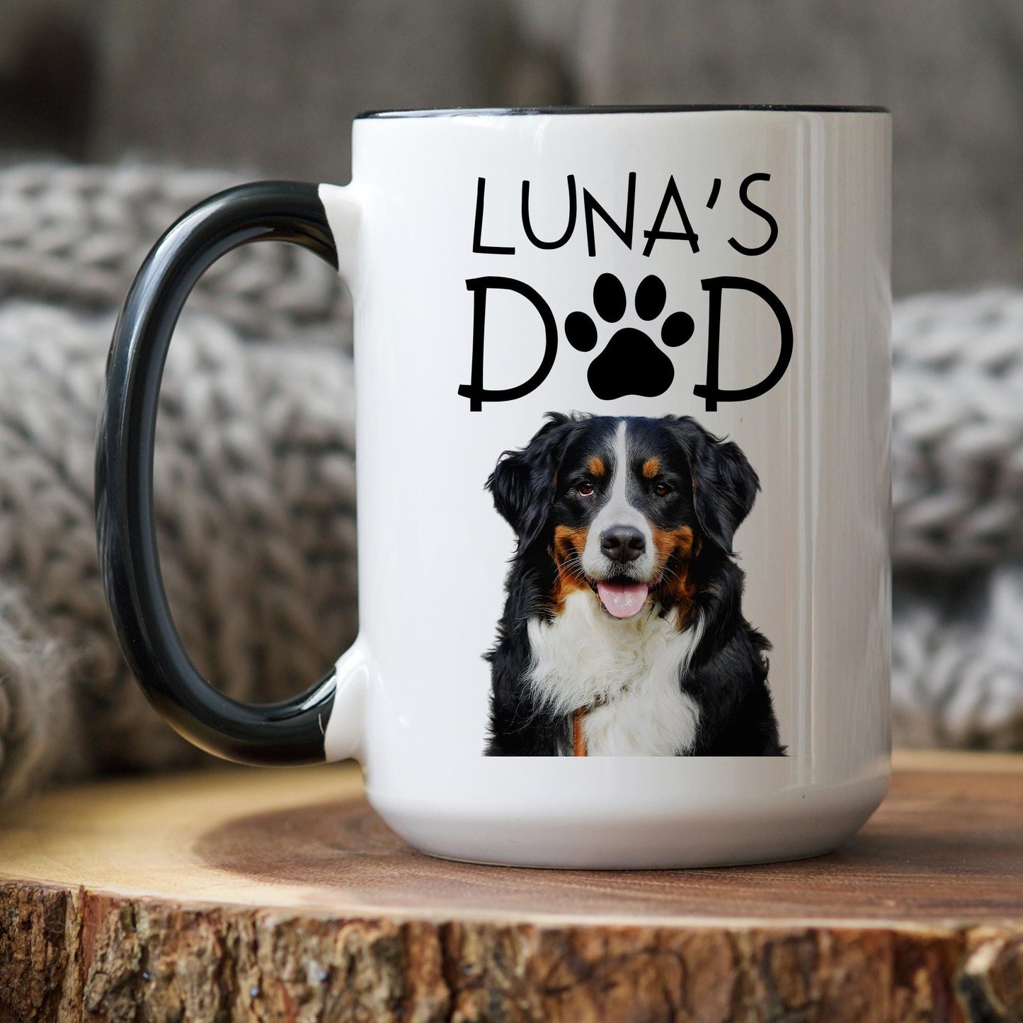 Dog Dad Mug, Personalized Dog Mug, Dog Dad Gift, Dad Gift from Dog, Dad Dog Coffee Mug, Dad Dog Photo Gift, Pet Photo Name Mug,  Daddy Dog