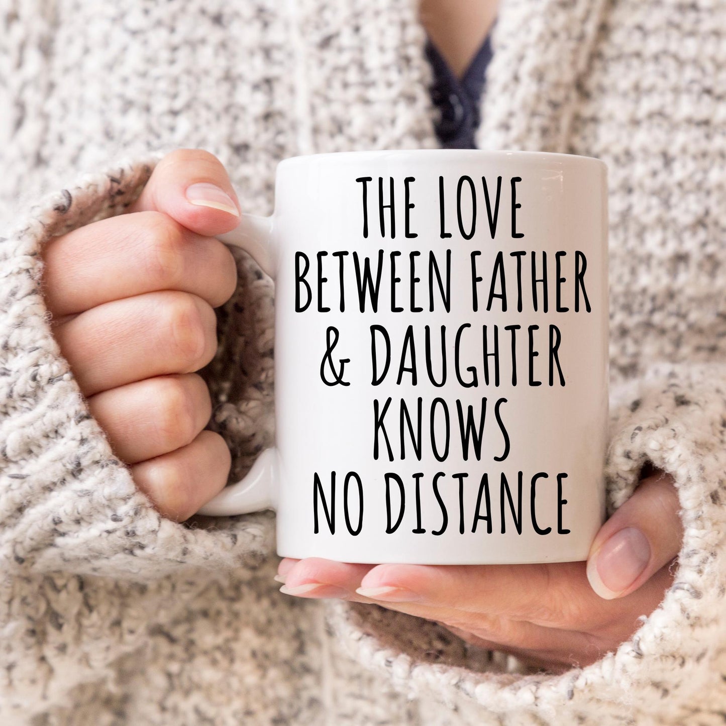 Dad Daughter Long distance Mug, Fathers Day Gift From Daughter Two States, Dad Gift from Daughter, Father Daughter Distance Gift