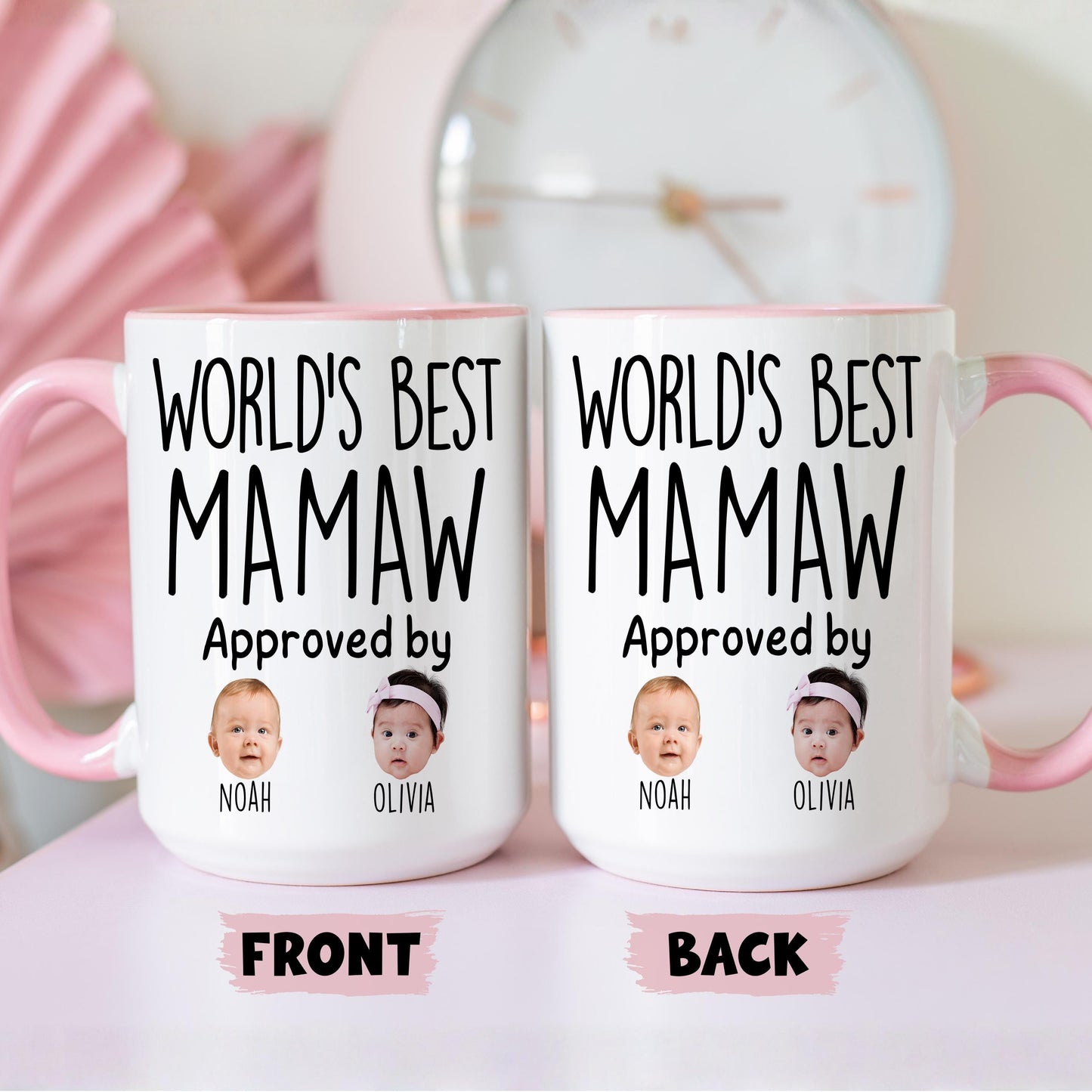 Best Mamaw Mug, Personalized Mamaw Kids Baby Face Photo Gift, Custom Mamaw Baby Present, Grandchild face mug, Mamaw Baby photo gift
