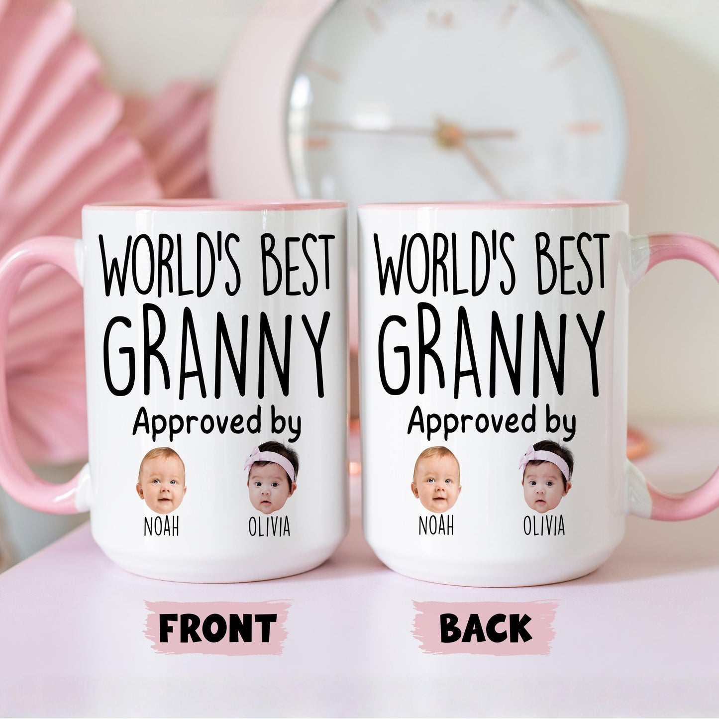 Best Granny Mug, Personalized Granny Kids Baby Face Photo Gift, Custom Granny Baby Present, Grandchild face mug, Granny Baby photo gift