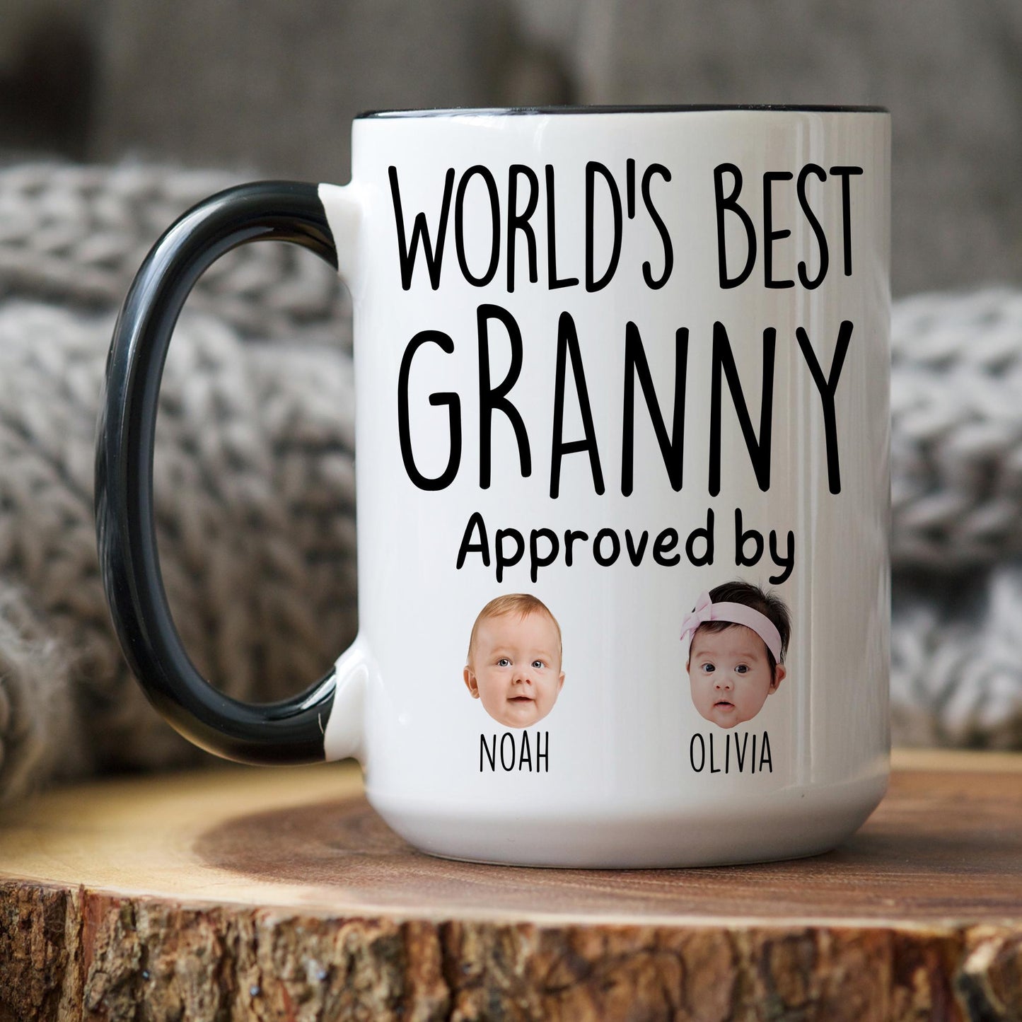Best Granny Mug, Personalized Granny Kids Baby Face Photo Gift, Custom Granny Baby Present, Grandchild face mug, Granny Baby photo gift