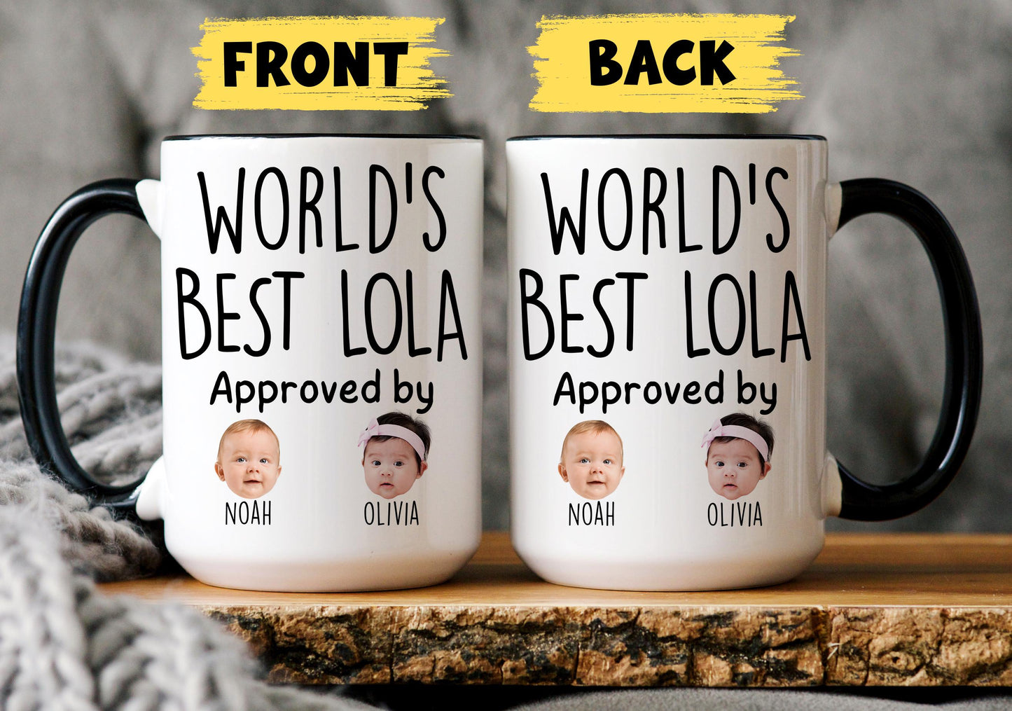 Best Lola Mug, Personalized Lola Kids Baby Face Photo Gift, Custom Lola Baby Present, Grandchild face mug, Lola Baby Mug, Lola Grandkid Mug