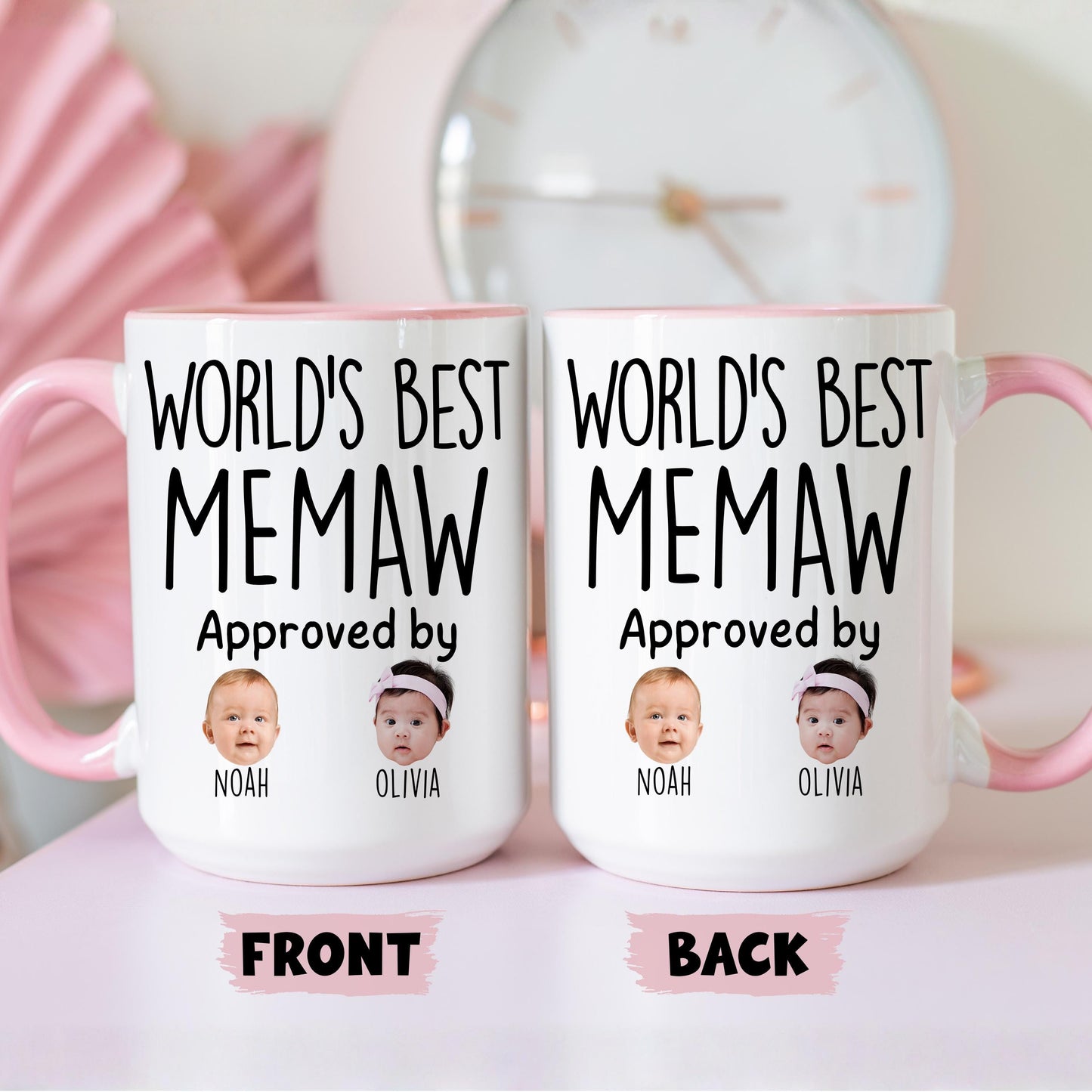 Best Memaw Mug, Personalized Memaw Kids Baby Face Photo Gift, Custom Memaw Baby Present, Grandchild face mug, Memaw Baby Mug, Memaw Grandkid