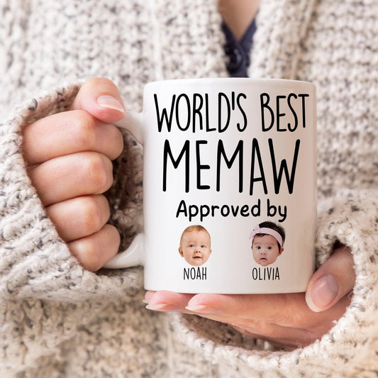 Best Memaw Mug, Personalized Memaw Kids Baby Face Photo Gift, Custom Memaw Baby Present, Grandchild face mug, Memaw Baby Mug, Memaw Grandkid