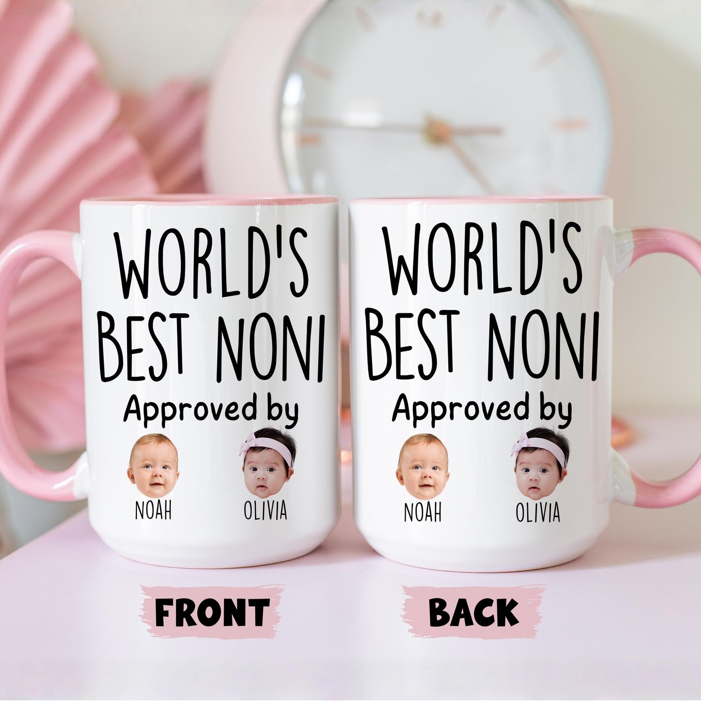 Best Noni Mug, Personalized Noni Kids Baby Face Photo Gift, Custom Noni Baby Present, Noni Grandchild face mug, Noni Baby Mug, Noni Grandkid