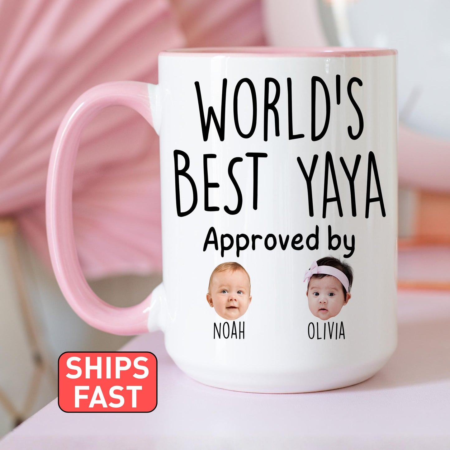 Best Yaya Mug, Personalized Yaya Kids Baby Face Photo Gift, Custom Yaya Baby Present, Yaya Grandchild face mug, Yaya Baby Mug, Yaya Grandkid