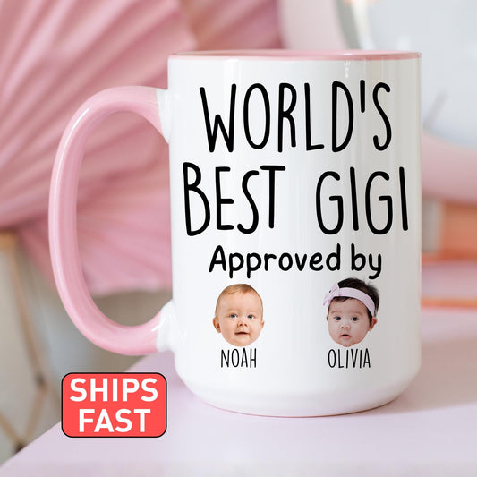 Best Gigi Mug, Personalized Gigi Kids Baby Face Photo Gift, Custom Gigi Baby Present, Gigi Grandchild face mug, Gigi Baby Mug, Gigi Grandkid