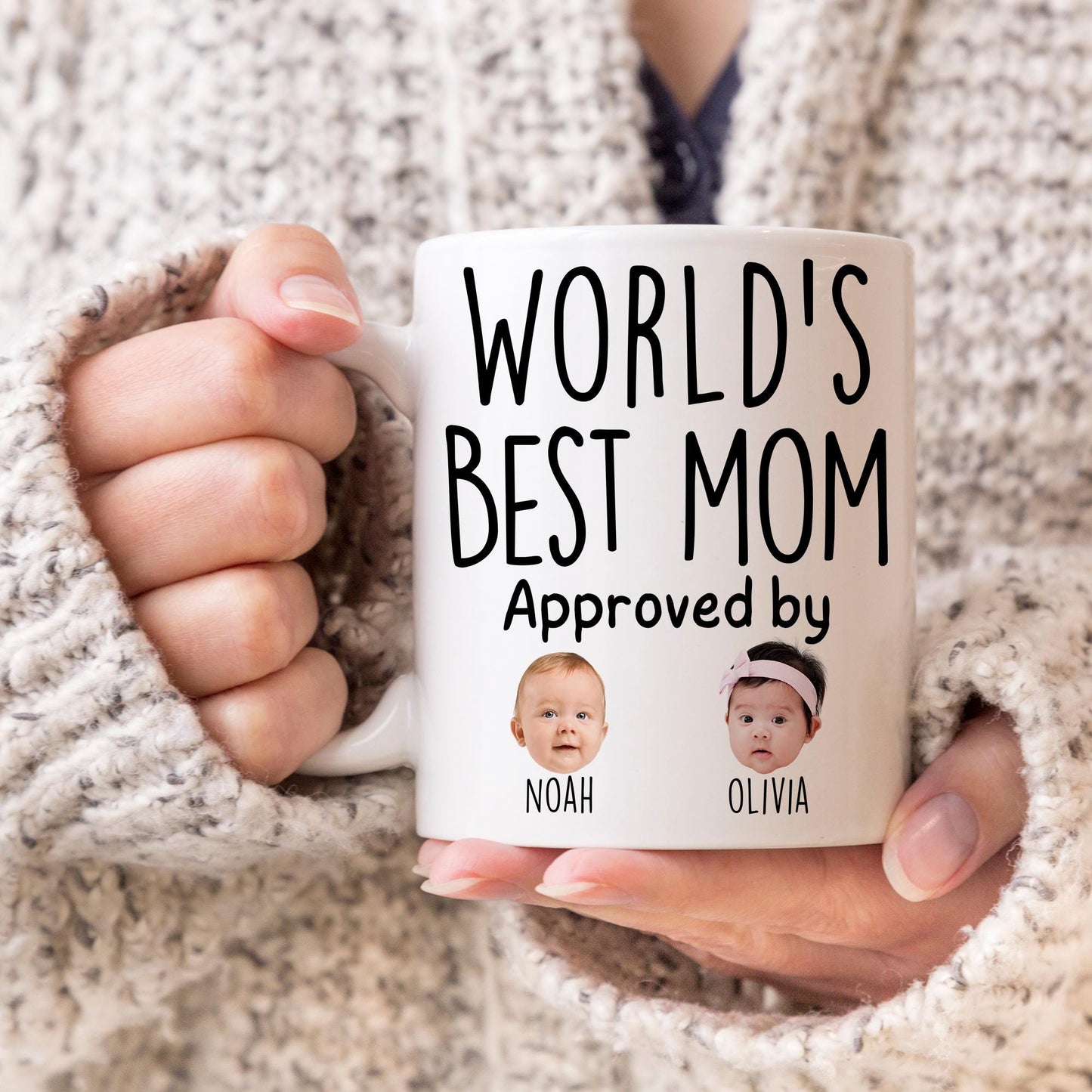 Best Mom Mug, Personalized Mom Baby Mug, Custom Mama Baby Face Gift, Mom Birthday Present, Mom Kids Face Gift, Mom Gift from Kids