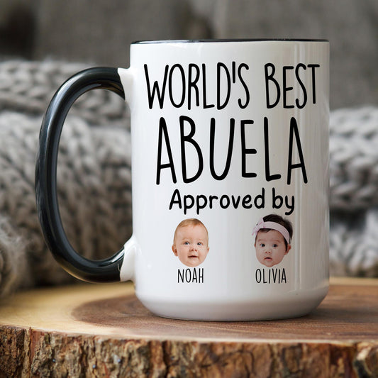 Best Abuela Mug, Personalized Abuela Kids Baby Face Photo Gift, Custom Abuela Baby Present, Grandchild face mug, Abuela Baby photo gift