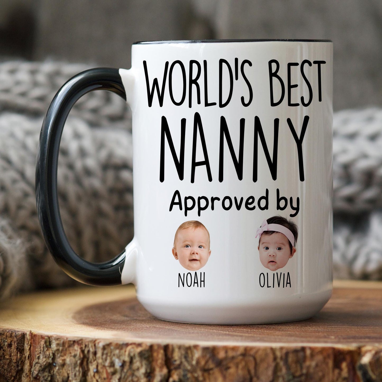 Best Nanny Mug, Personalized Nanny Kids Baby Face Photo Gift, Custom Nanny Baby Present, Nanny Grandchild face mug, Nanny Baby photo gift