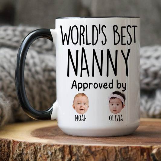 Best Nanny Mug, Personalized Nanny Kids Baby Face Photo Gift, Custom Nanny Baby Present, Nanny Grandchild face mug, Nanny Baby photo gift